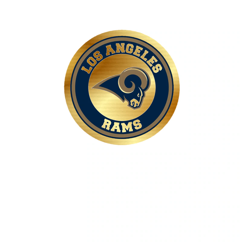 Los Angeles Rams - Image 15 - Gold Chrome Vinyl Sticker - Custom Size
