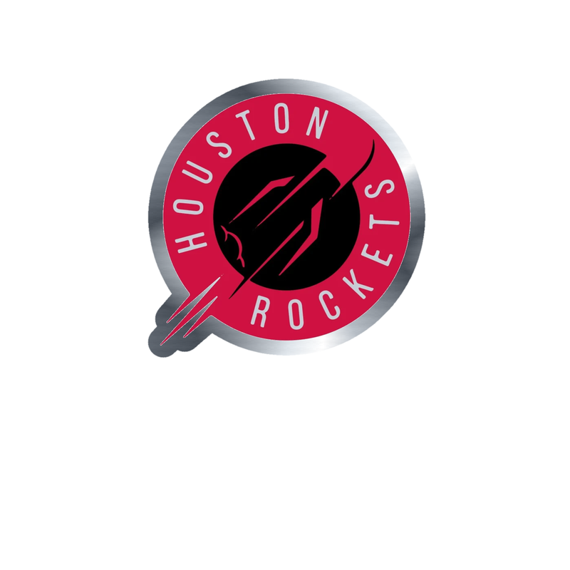 Houston Rockets - Image 10 - Silver Chrome Vinyl Sticker - Custom Size