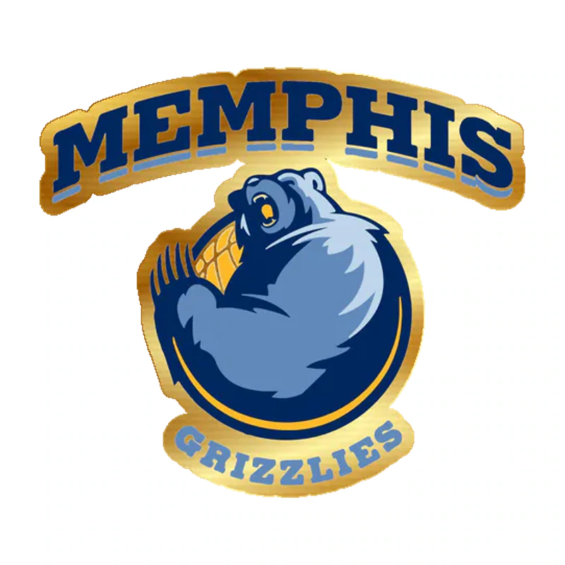 Memphis Grizzlies - Image 4 - Gold Chrome Vinyl Sticker - Custom Size