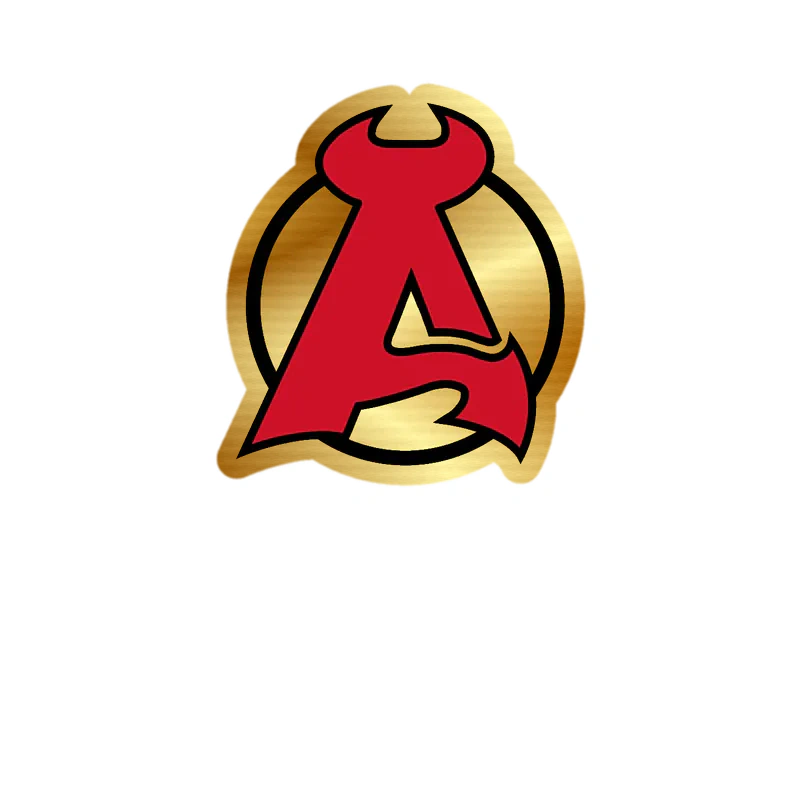 New Jersey Devils - A - Gold Chrome Vinyl Sticker - Custom Size