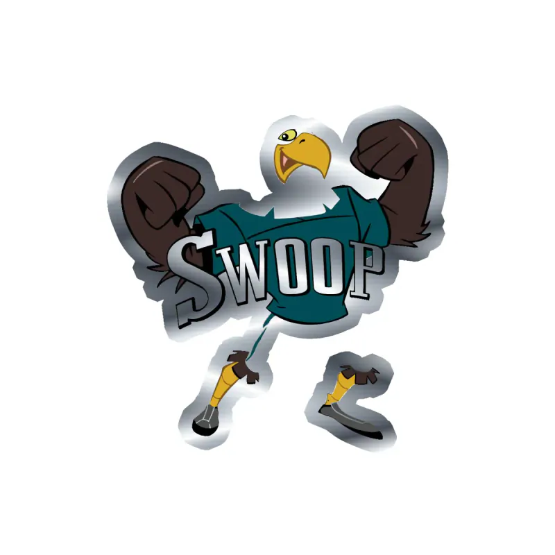 Philadelphia Eagles - Image 17 - Silver Chrome Vinyl Sticker - Custom Size