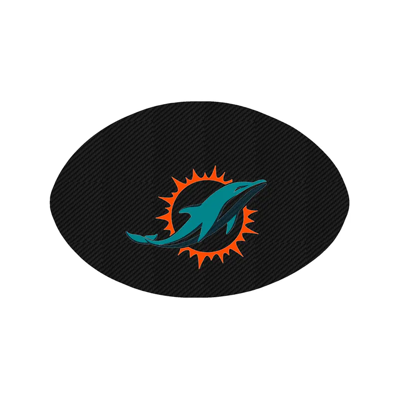 Miami Dolphins - Football - Carbon Fiber Vinyl Sticker - Custom Size