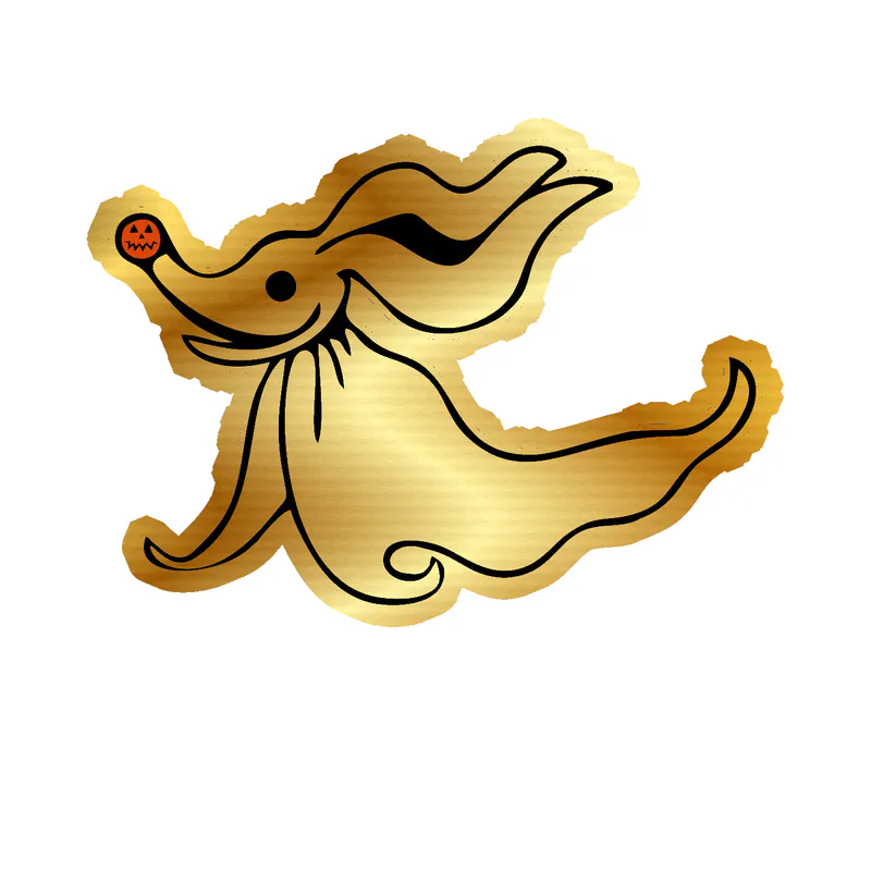 Nightmare Before Christmas Gold Chrome Vinyl Sticker - Custom Size