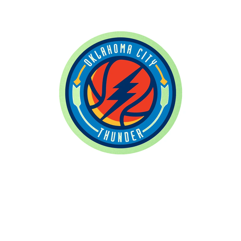 Oklahoma City Thunder - Image 2 - Glow in the Dark Vinyl Sticker - Custom Size