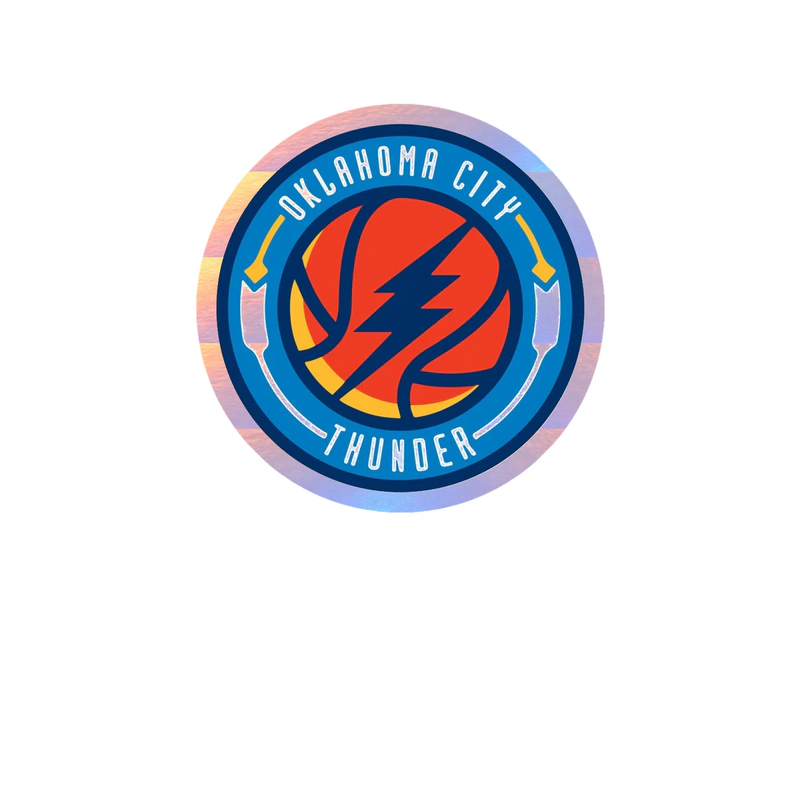 Oklahoma City Thunder - Image 2 - Holographic Vinyl Sticker - Custom Size