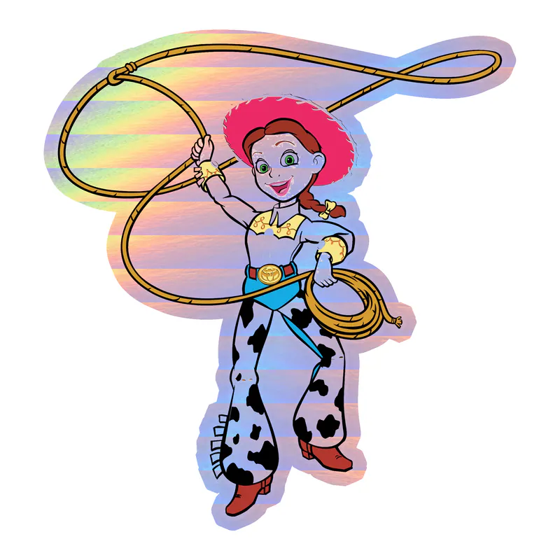 Toy Story Jessie Holographic Vinyl Sticker - Custom Size