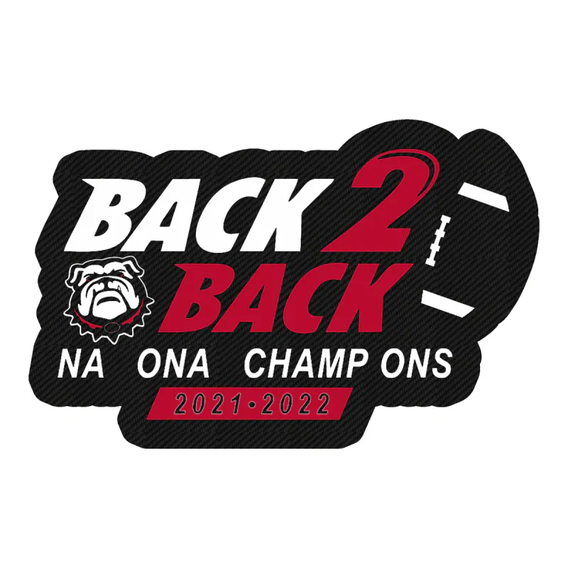 Georgia Bulldogs - National Champions 2022 - Image 3 - Carbon Fiber Vinyl Decal - Custom Size