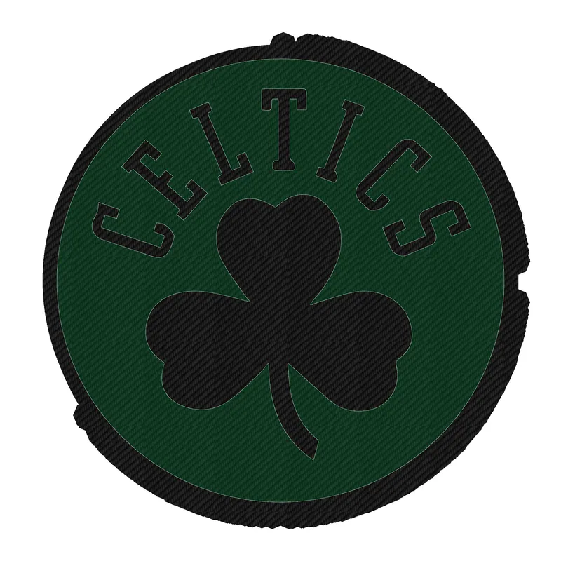 Boston Celtics - Green Circle With Clover - Image 1 - Carbon Fiber Vinyl Sticker - Custom Size