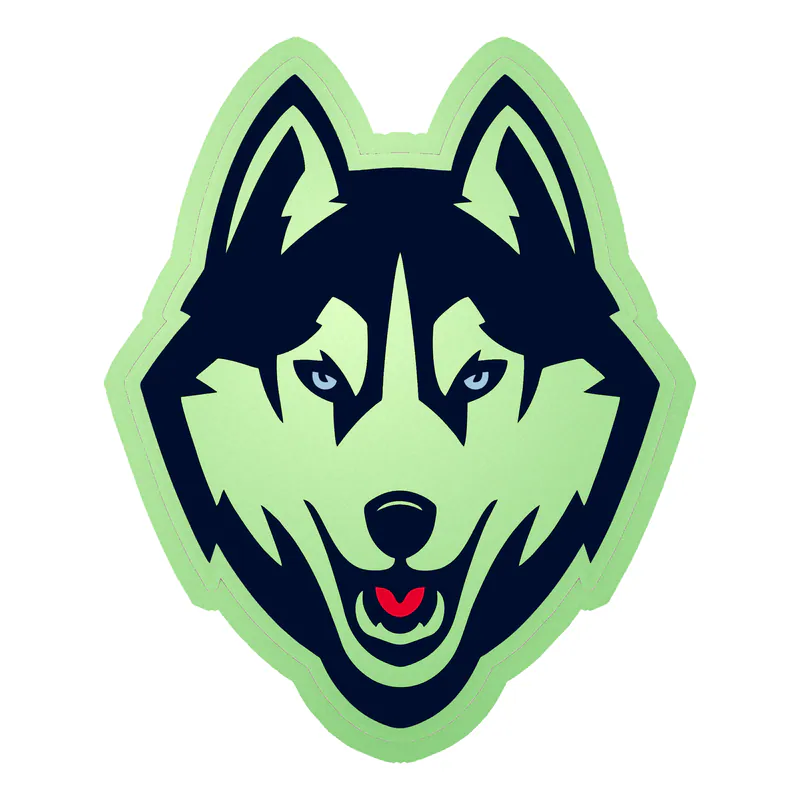 UConn - Head - Glow in the Dark Vinyl Decal - Custom Size