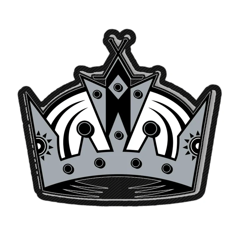 Los Angeles Kings - Gray Crown - Carbon Fiber Vinyl Sticker - Custom Size
