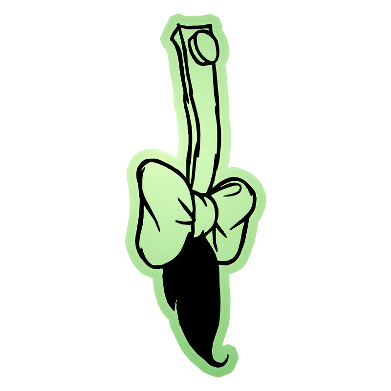 Winnie The Pooh - Eeyore's Tail - Glow in the Dark Vinyl Sticker - Custom Size
