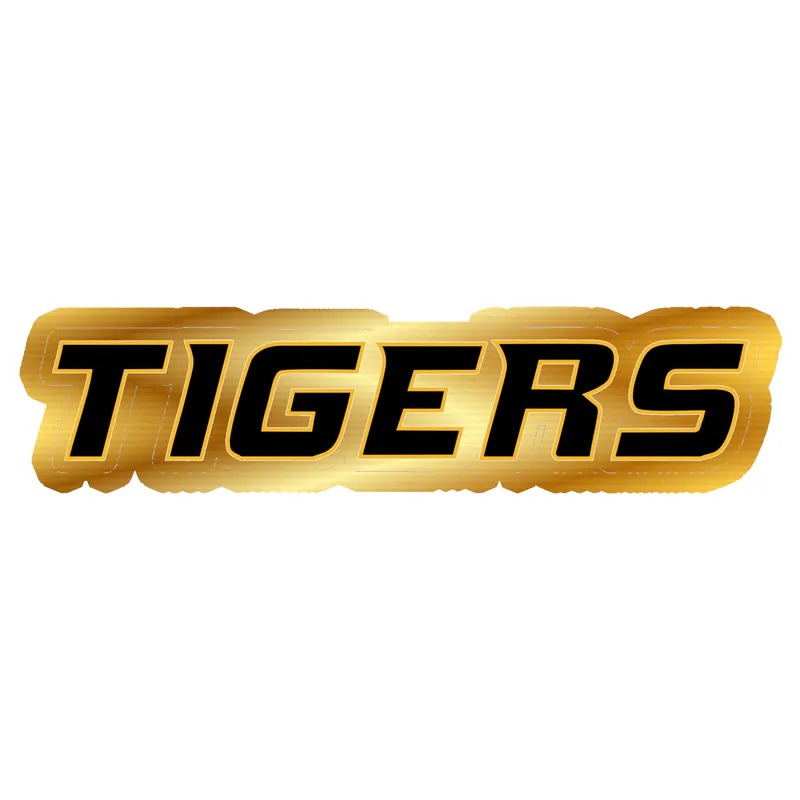 Missouri Tigers - Tigers - Gold Chrome Vinyl Sticker - Custom Size