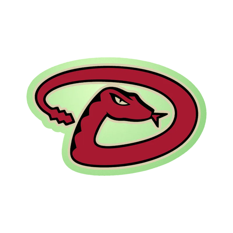 Arizona Diamondbacks - D Snake - Glow in the Dark Vinyl Sticker - Custom Size