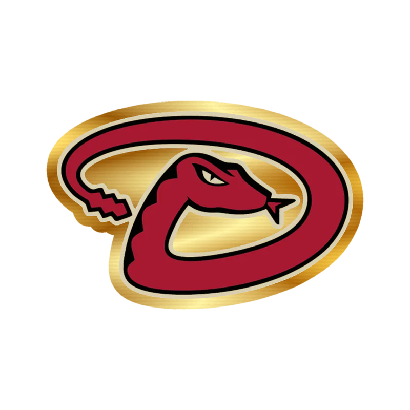 Arizona Diamondbacks - D Snake - Gold Chrome Vinyl Sticker - Custom Size