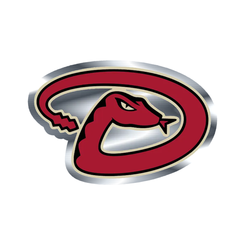 Arizona Diamondbacks - D Snake - Silver Chrome Vinyl Sticker - Custom Size