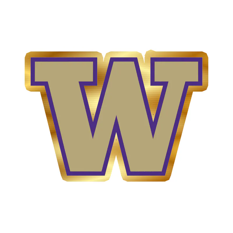 Washington Huskies - Image 4 - Gold Chrome Vinyl Decal - Custom Size