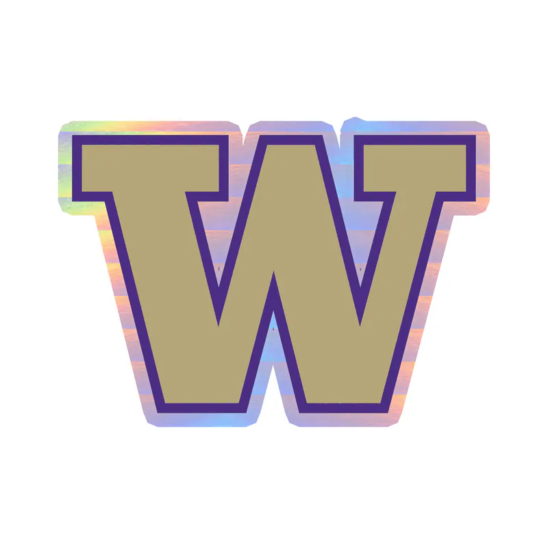Washington Huskies - Image 4 - Holographic Vinyl Decal - Custom Size