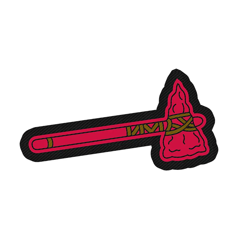 Atlanta Braves - Hatchet - Carbon Fiber Vinyl Sticker - Custom Size