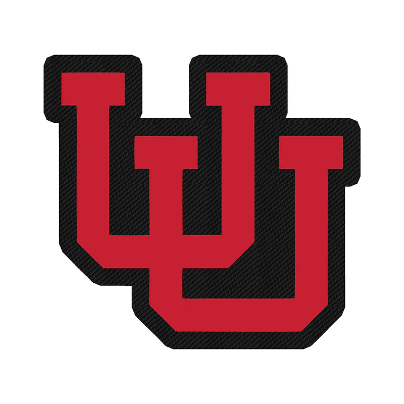 University of Utah Carbon Fiber Vinyl Decal - Custom Size