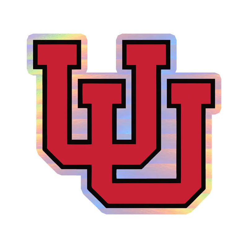 University of Utah Holographic Vinyl Decal - Custom Size