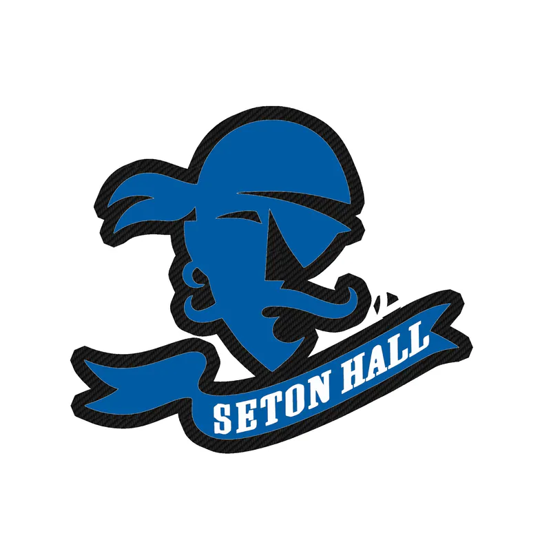 Seton Hall University - Logo - Carbon Fiber Vinyl Decal - Custom Size