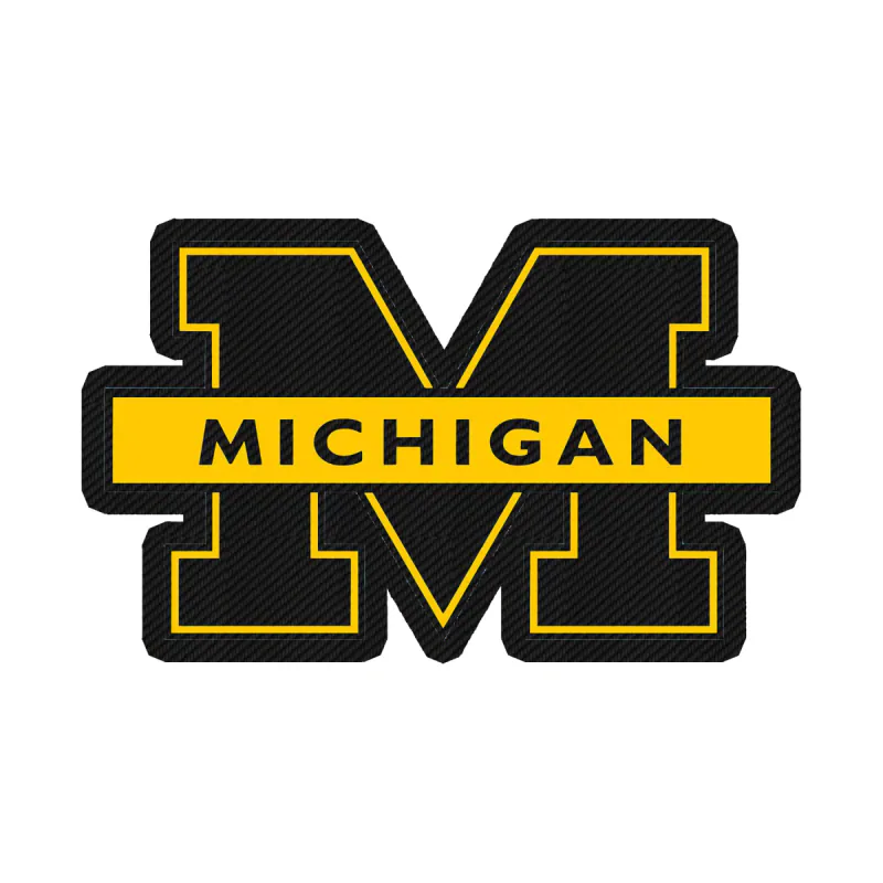 Michigan Wolverines - Image 4 - Carbon Fiber Vinyl Decal - Custom Size