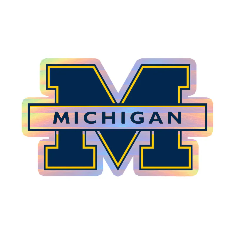 Michigan Wolverines - Image 4 - Holographic Vinyl Decal - Custom Size