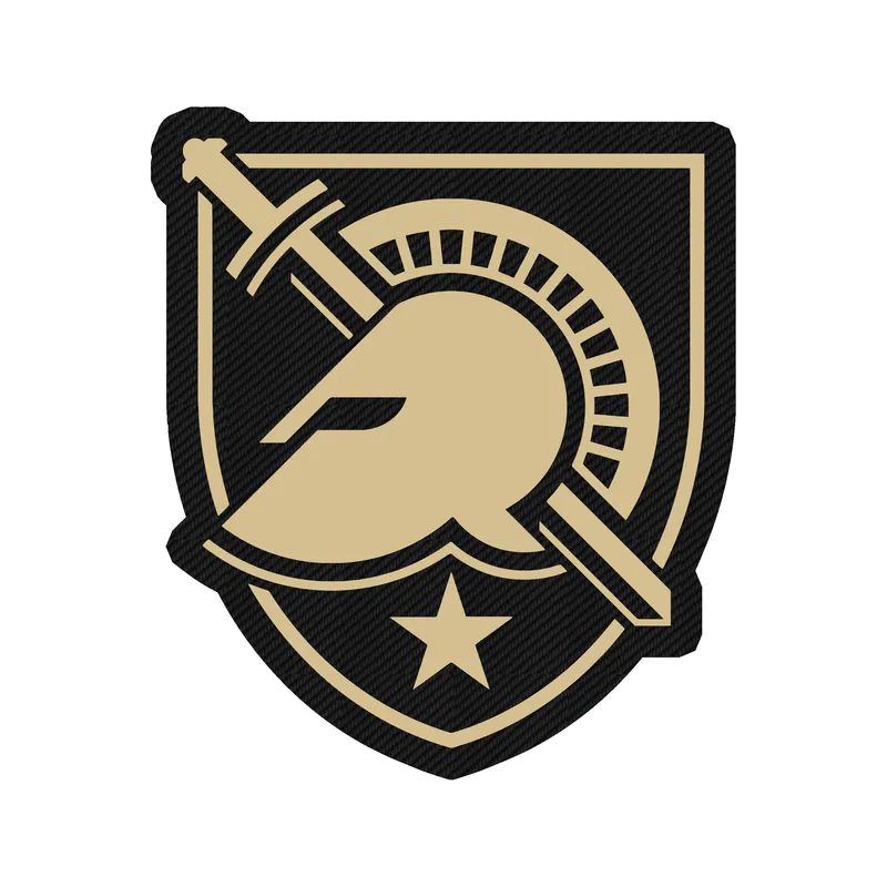 Army Black Knights - Image 2 - Carbon Fiber Vinyl Decal - Custom Size