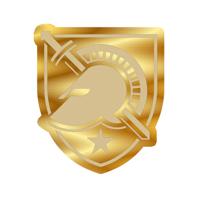 Army Black Knights - Image 2 - Gold Chrome Vinyl Decal - Custom Size