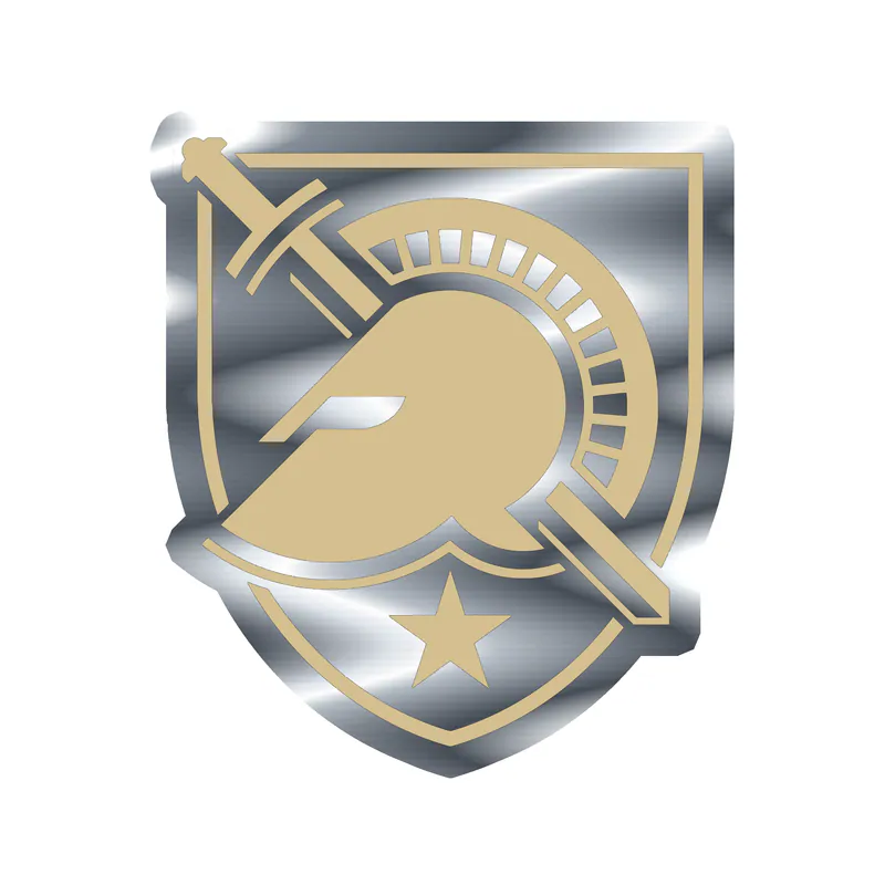 Army Black Knights - Image 2 - Silver Chrome Vinyl Decal - Custom Size