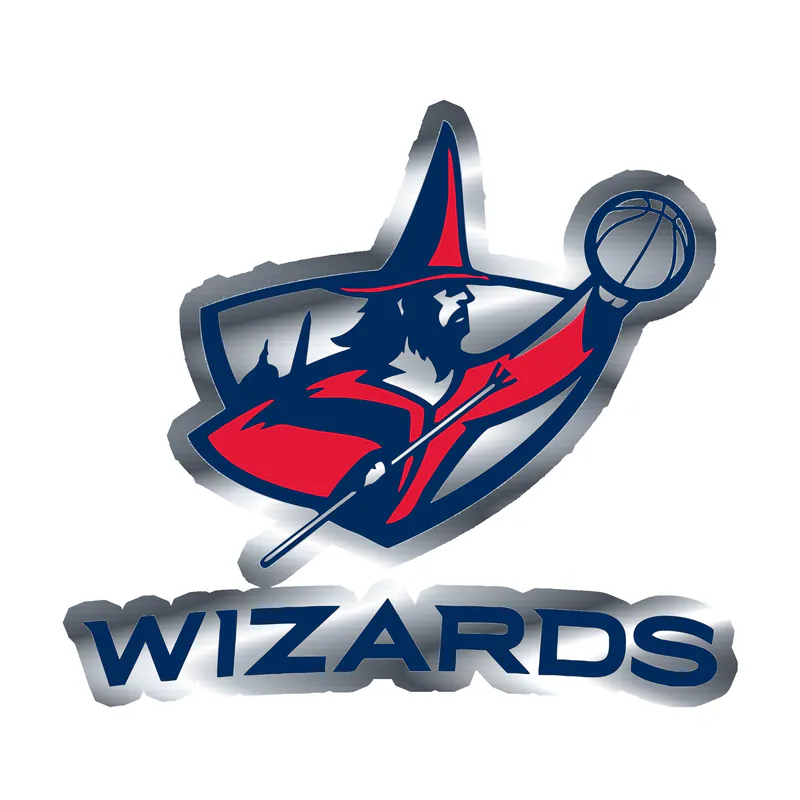 Washington Wizards - Image 1 - Silver Chrome Vinyl Sticker - Custom Size