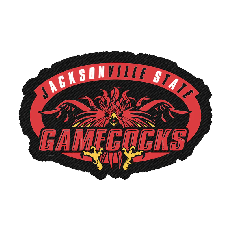 Jacksonville State Gamecocks - Carbon Fiber Vinyl Decal - Custom Size