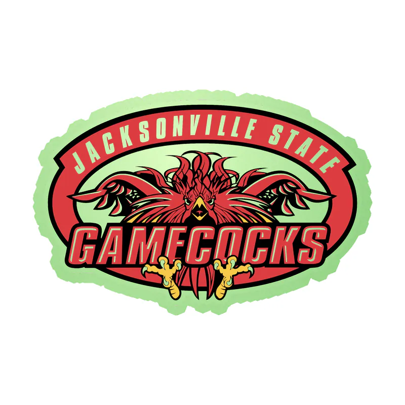 Jacksonville State Gamecocks - Glow in the Dark Vinyl Decal - Custom Size