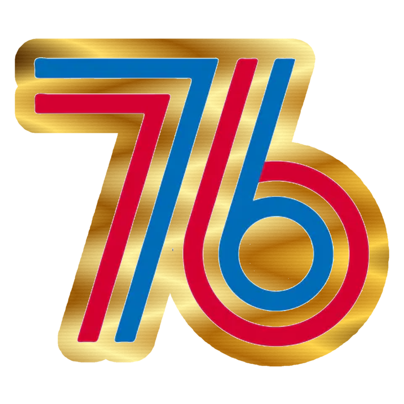 Philadelphia 76ers - Image 6 - Gold Chrome Vinyl Sticker - Custom Size