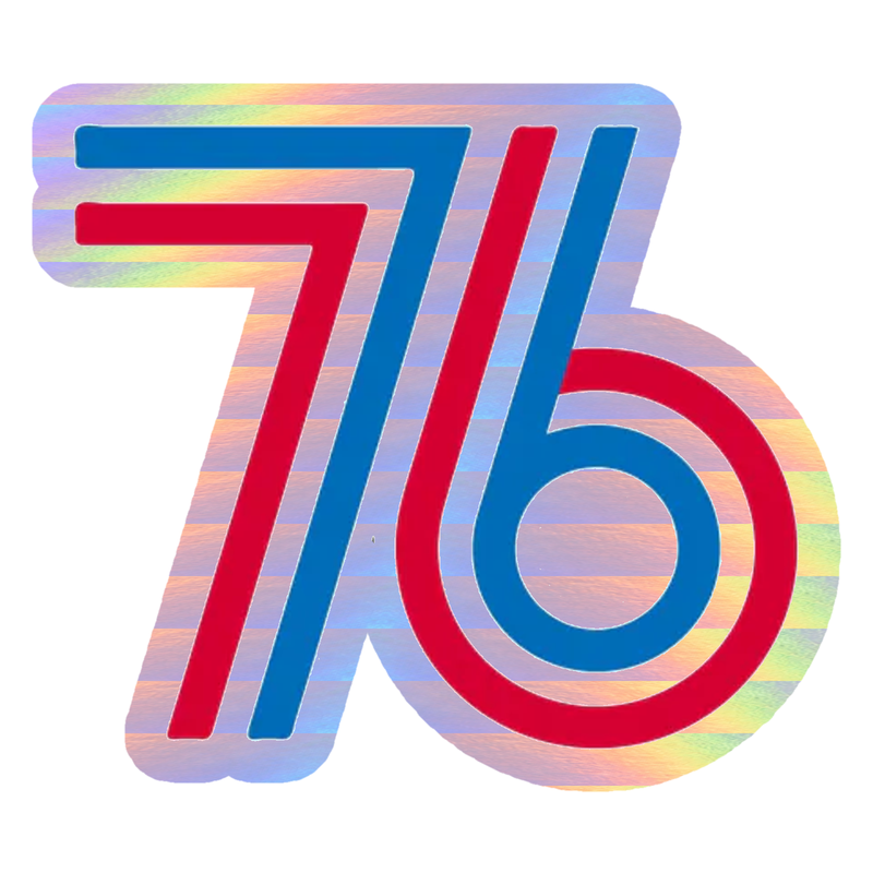 Philadelphia 76ers - Image 6 - Holographic Vinyl Sticker - Custom Size