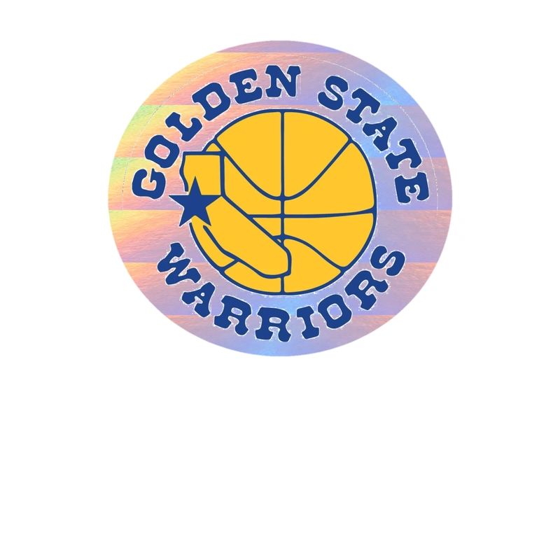 Golden State Warriors - Image 4 - Holographic Vinyl Sticker - Custom Size