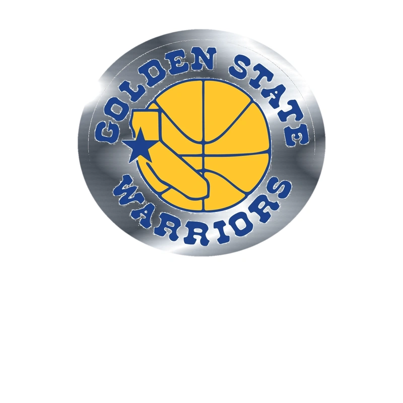 Golden State Warriors - Image 4 - Silver Chrome Vinyl Sticker - Custom Size