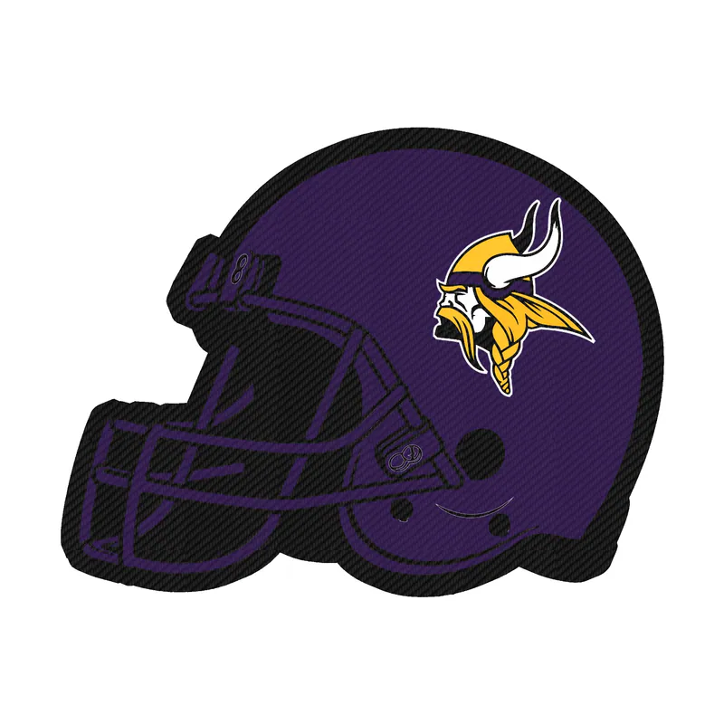 Minnesota Vikings - Purple Helmet - Carbon Fiber Vinyl Sticker - Custom Size