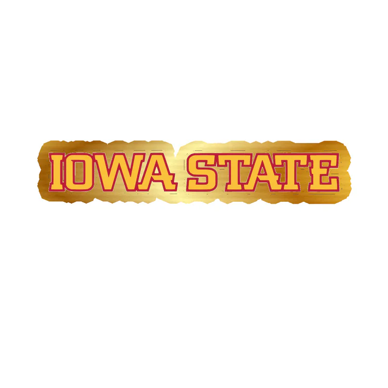 Iowa State Cyclones - Image 5 - Gold Chrome Vinyl Decal - Custom Size