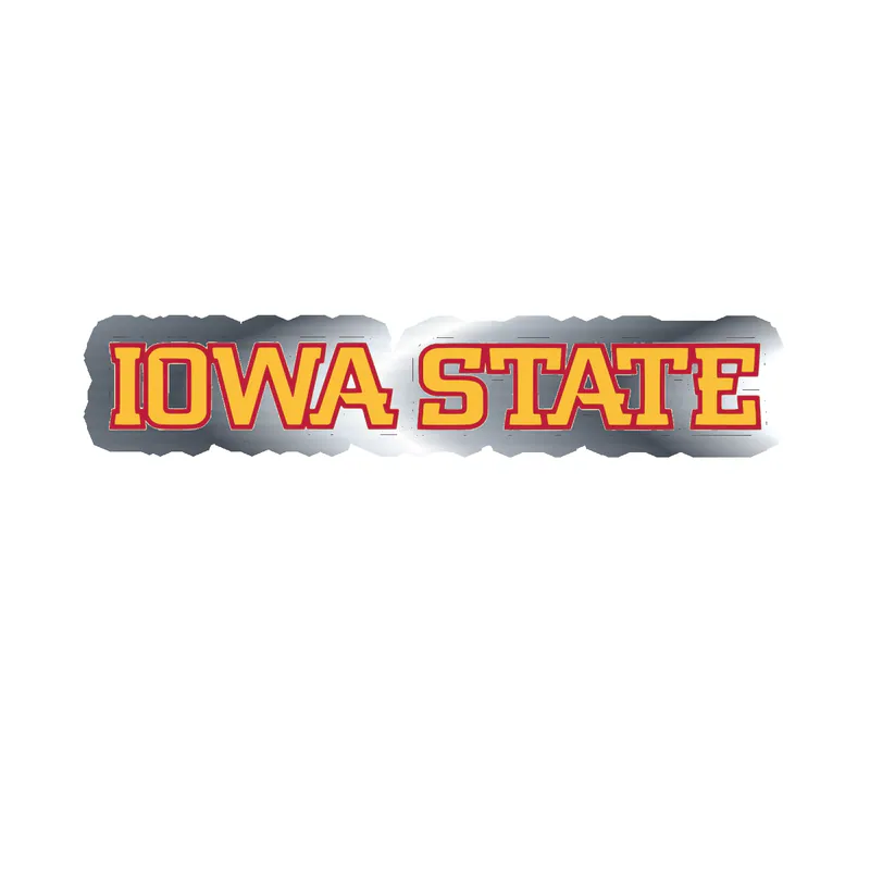 Iowa State Cyclones - Image 5 - Silver Chrome Vinyl Decal - Custom Size