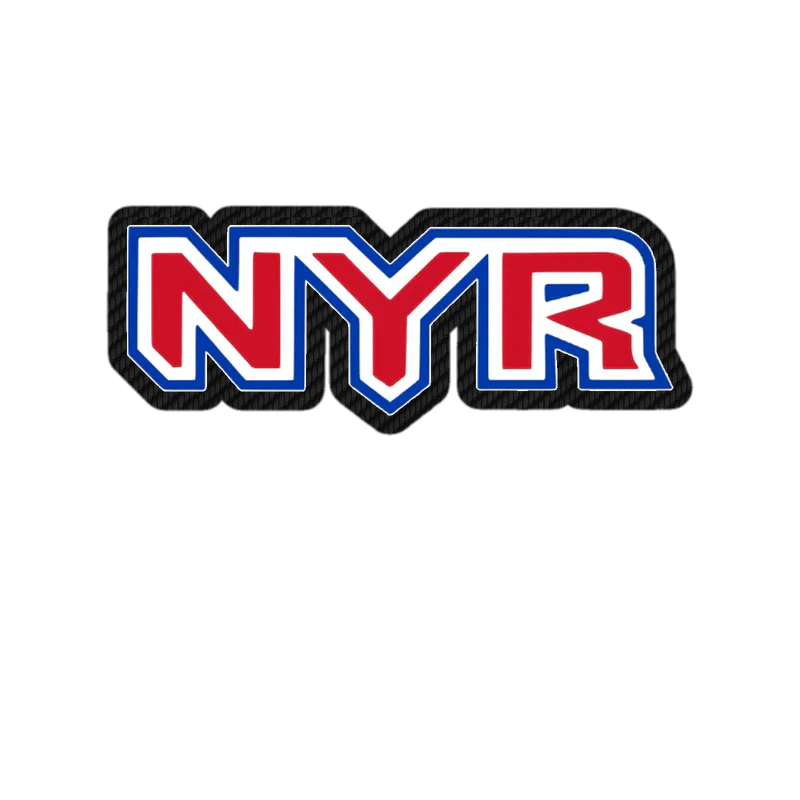 New York Rangers - NYR - Carbon Fiber Vinyl Sticker - Custom Size
