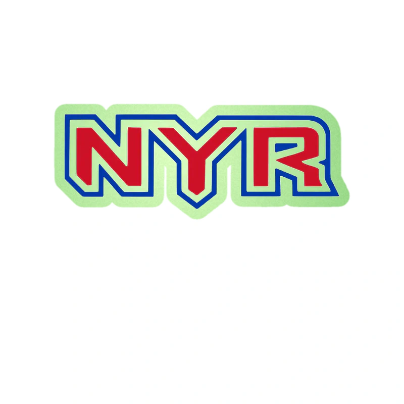 New York Rangers - NYR - Glow in the Dark Vinyl Sticker - Custom Size