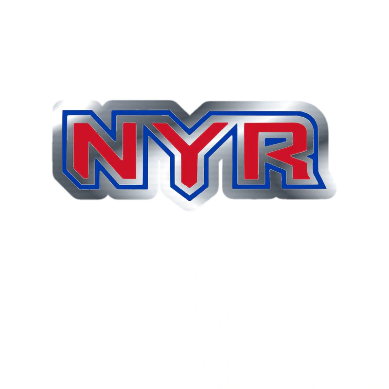 New York Rangers - NYR - Silver Chrome Vinyl Sticker - Custom Size