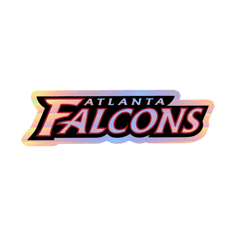 Atlanta Falcons - Words - Holographic Vinyl Sticker - Custom Size