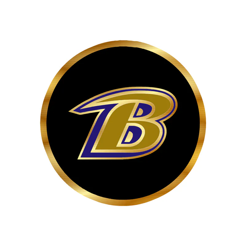 Baltimore Ravens - Image 3 - Gold Chrome Vinyl Sticker - Custom Size