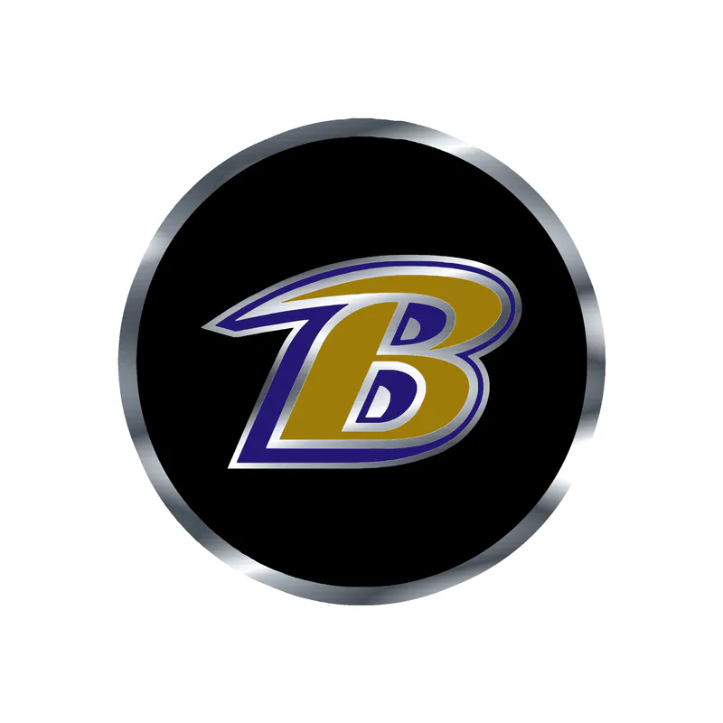 Baltimore Ravens - Image 3 - Silver Chrome Vinyl Sticker - Custom Size