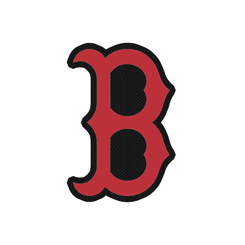 Boston Red Sox - Red B - Carbon Fiber Vinyl Sticker - Custom Size