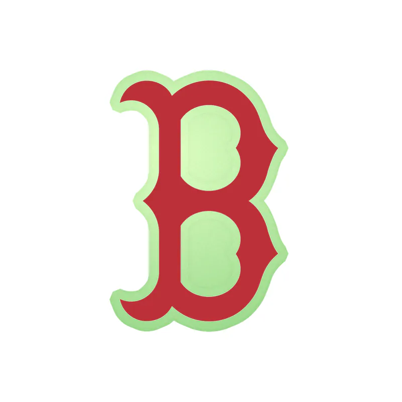Boston Red Sox - Red B - Glow in the Dark Vinyl Sticker - Custom Size