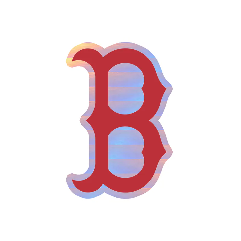 Boston Red Sox - Red B - Holographic Vinyl Sticker - Custom Size