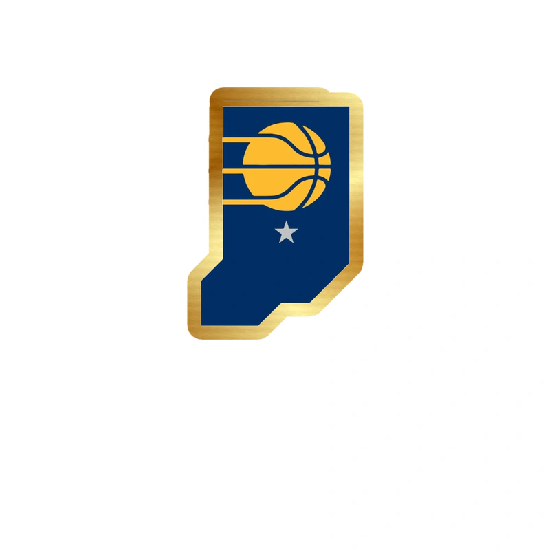 Indiana Pacers - Image 3 - Gold Chrome Vinyl Sticker - Custom Size